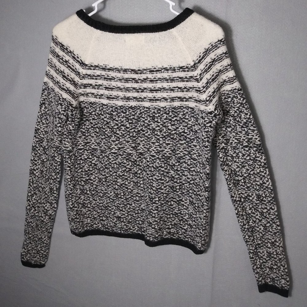 Lou & Grey Black And White Thick Knit Sweater Women's Size S - Picture 2 of 5
